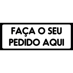 Placa Faça Seu Pedido em L para Balcão 40x15cm