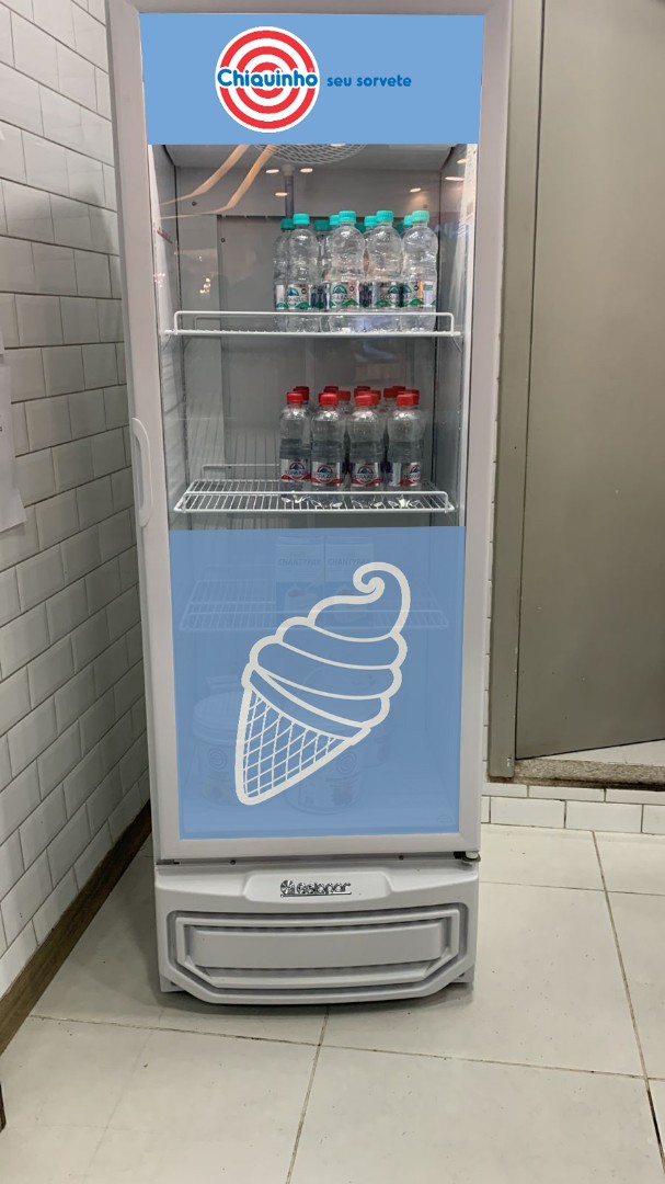 Adesivo geladeira medindo 40,5x75cm