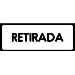 Placa Retirada em L para Balcão 40x15cm